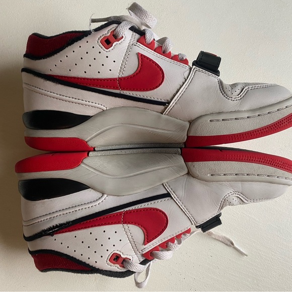 Nike Other - Nike White and Red Sneakers High-Top Leather